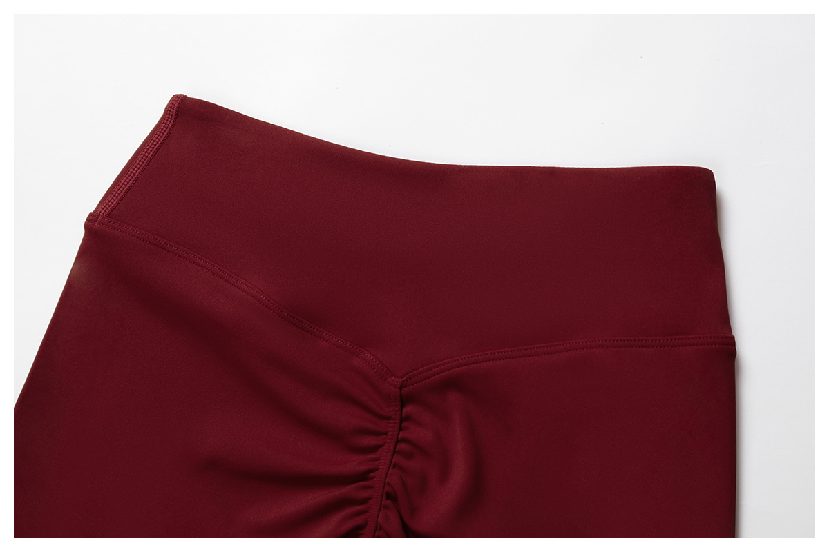 Pantalones cortos de yoga de cintura en V de verano, pantalones cortos de entrenamiento sólidos FGBCDK7137