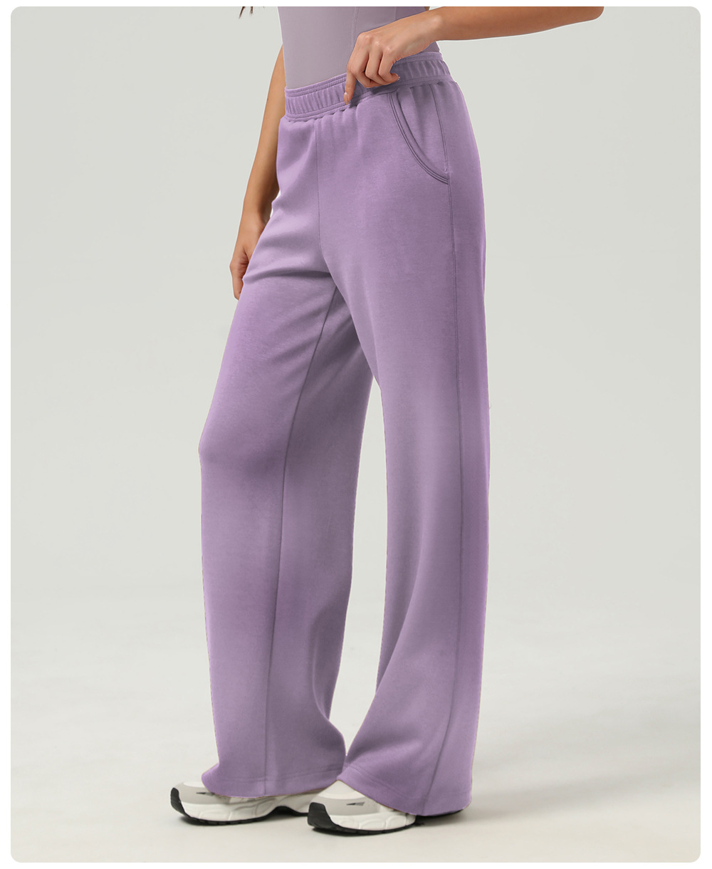 Pantalón deportivo de tiro alto y pierna recta para mujer, estilo casual, FGBSM2523