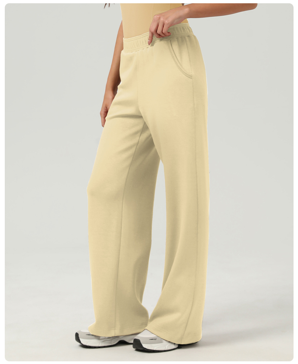 Pantalón deportivo de tiro alto y pierna recta para mujer, estilo casual, FGBSM2523
