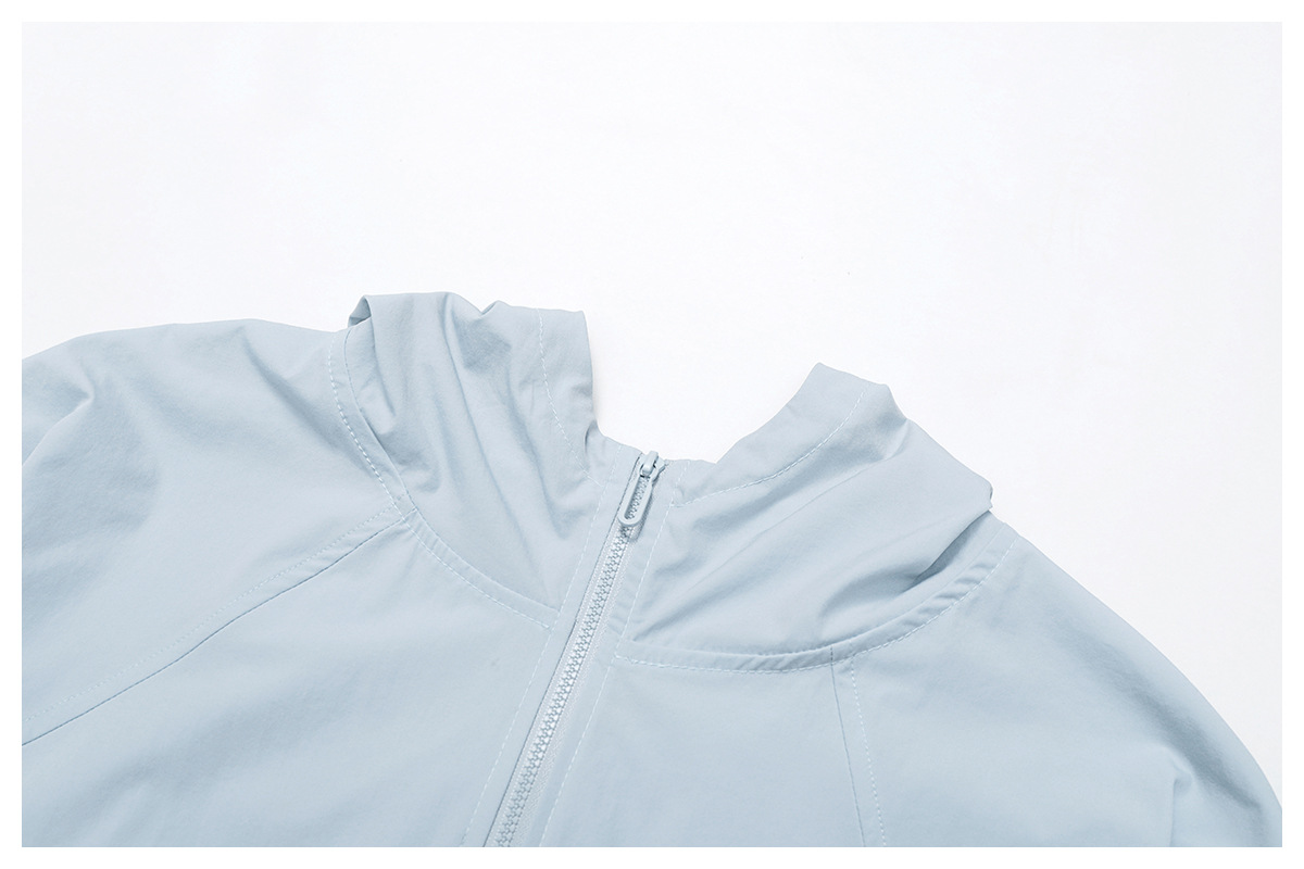 Chaqueta cortavientos transpirable con cremallera completa para mujer FGBEWT3043