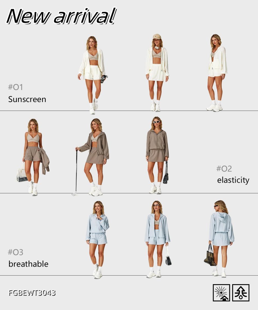 NUEVA Llegada | FGBEWT3043 Chaqueta Deportiva con Protección Solar y Tela Refrigerante – Funcionalidad y Estilo para Cada Día