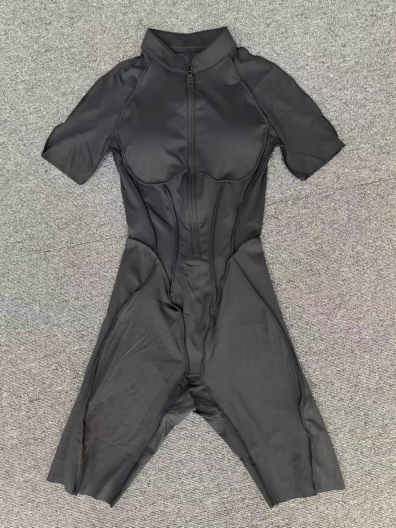 Mono de yoga sexy con escote en V y espalda descubierta para mujer FGBK0113