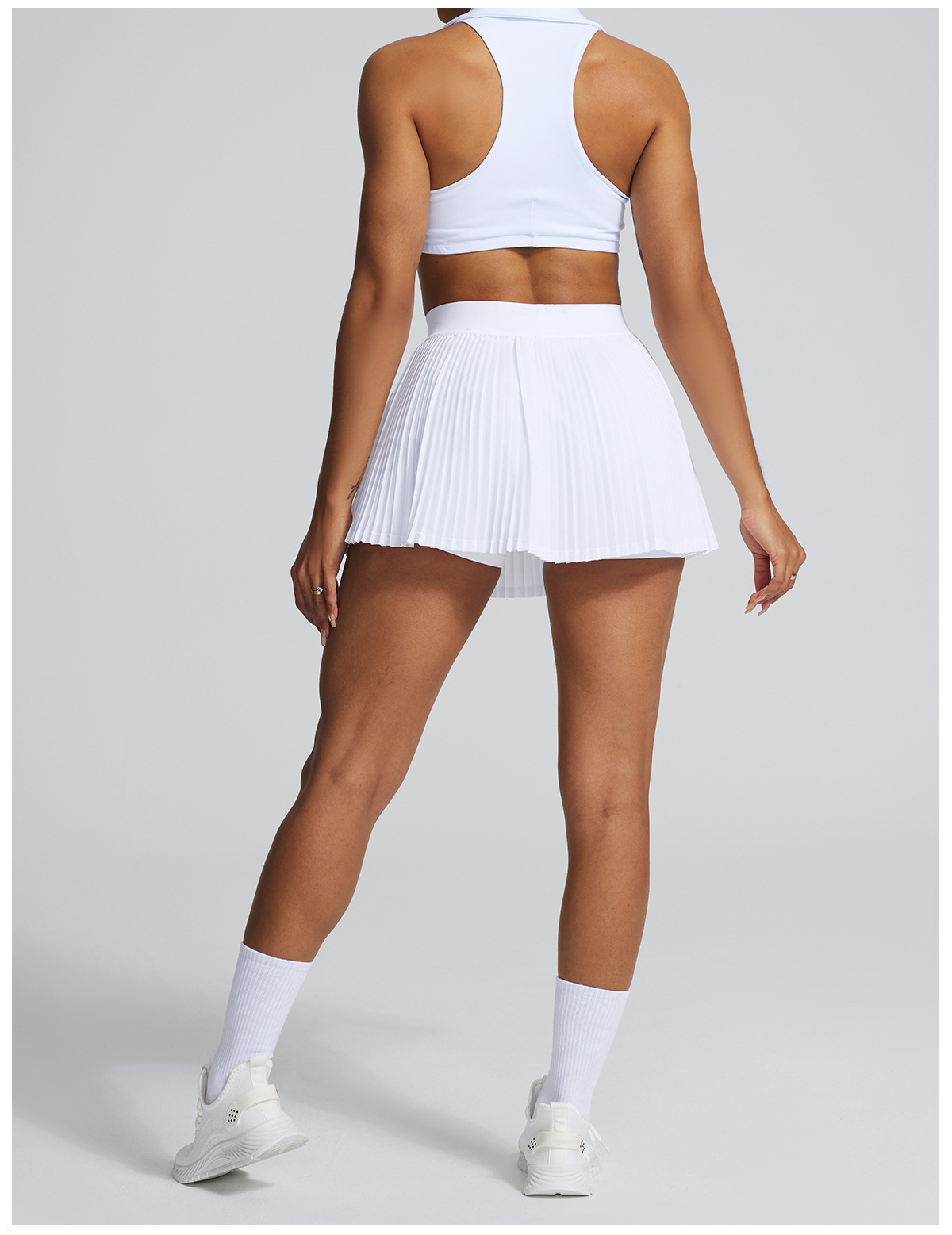 Falda de golf plisada de alta elasticidad para mujer FGB2002