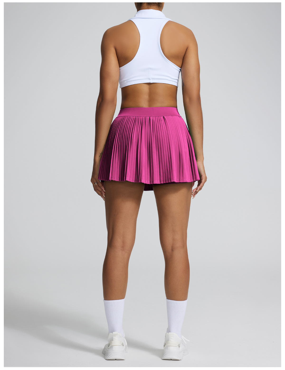 Falda de golf plisada de alta elasticidad para mujer FGB2002