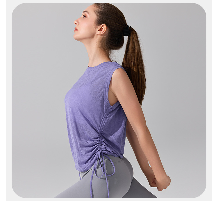 Chaleco de yoga sin mangas para mujer, transpirable, de secado rápido, para gimnasio y fitness, FGBYB395