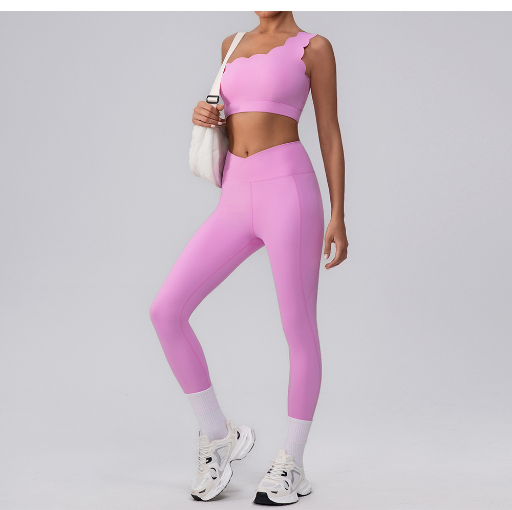Conjunto de yoga para mujer, con sujetadores y leggings desmontables, FGBYW542 KW421-YW544 KW421