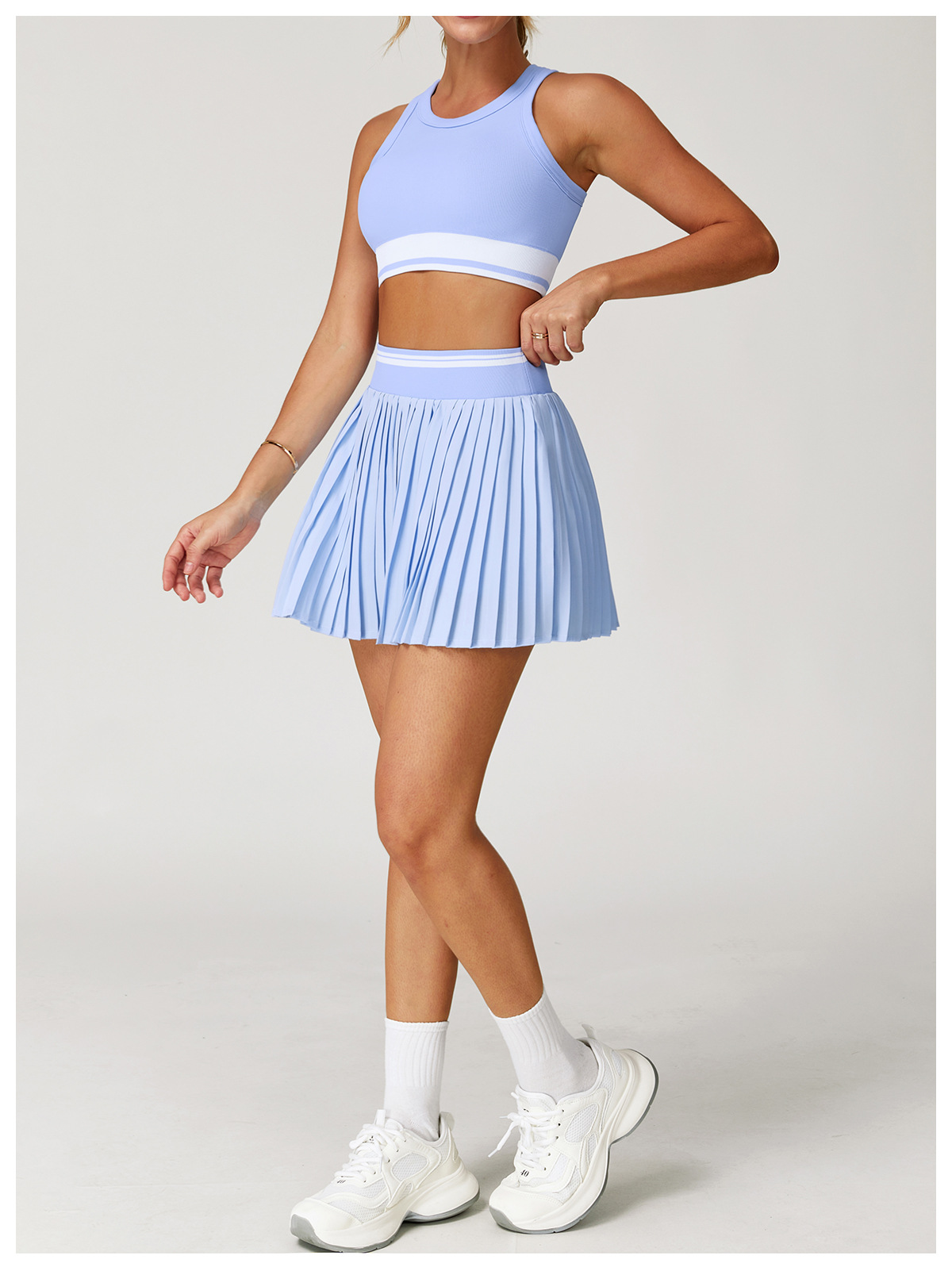 Conjunto de yoga y tenis de 2 piezas para mujer con bolsillo FGBTZ5062