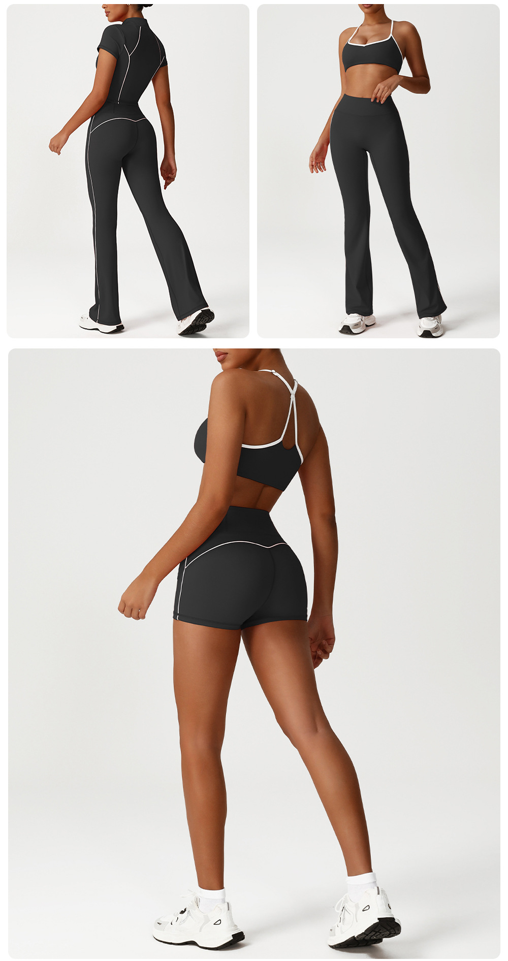 Conjunto deportivo ligero de 5 piezas para yoga para mujer FGBSM2535