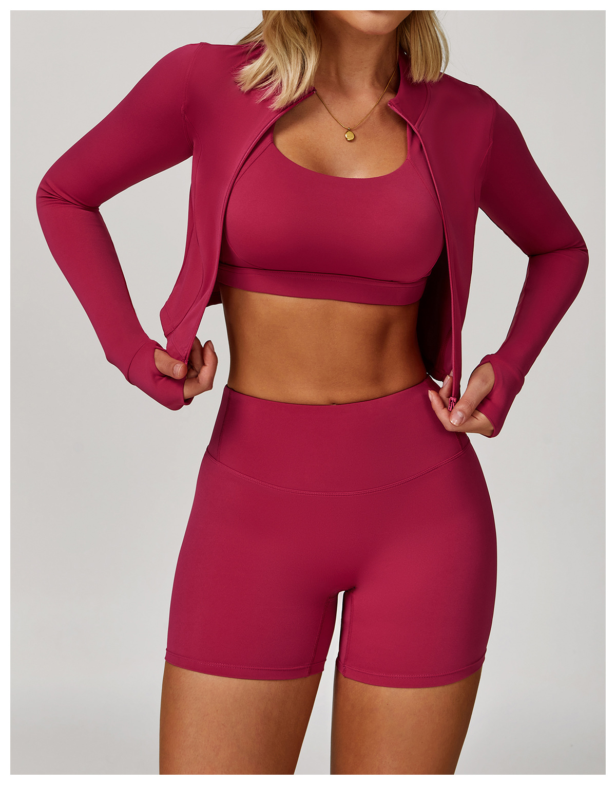 Conjuntos de yoga para mujer, de secado rápido y transpirables, FGBTZ8047-3 TZ8047-4