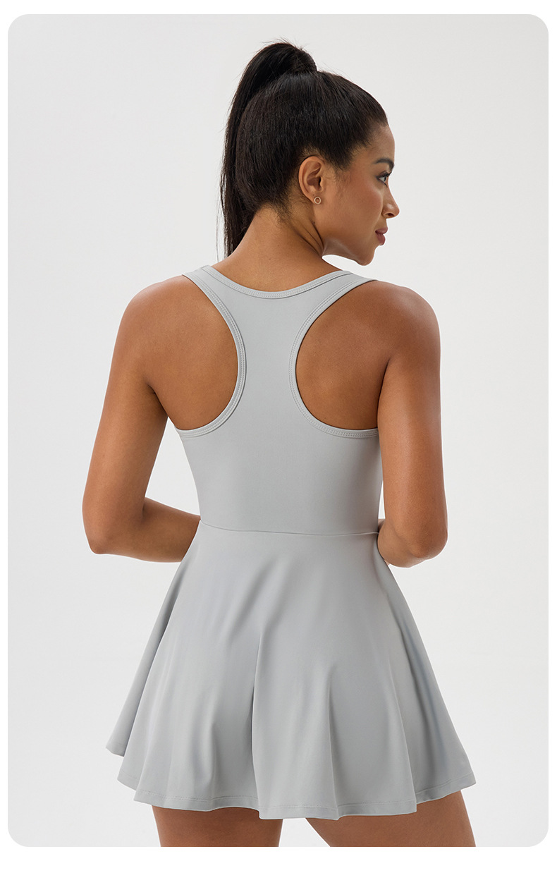 Vestido de tenis con falda plisada y transpirable para mujer FGB52177
