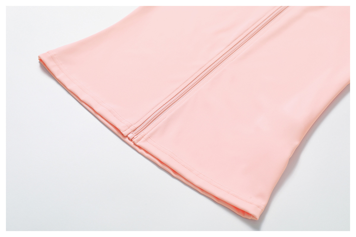 Chaqueta de yoga con cremallera y logotipo personalizado para gimnasio FGBCX6116