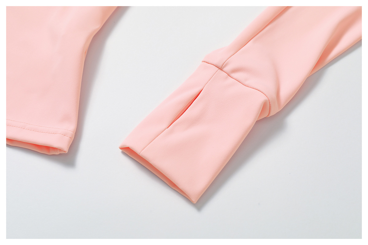 Chaqueta de yoga con cremallera y logotipo personalizado para gimnasio FGBCX6116