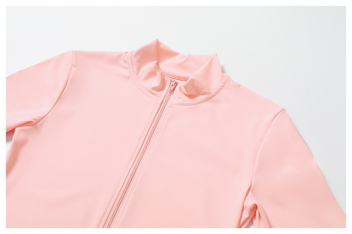Chaqueta de yoga con cremallera y logotipo personalizado para gimnasio FGBCX6116