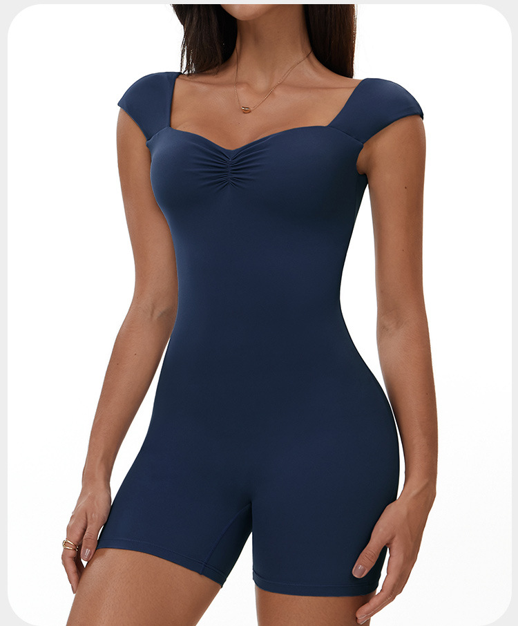 Mono de entrenamiento de una pieza para mujer, pantalones cortos deportivos, mono de mujer FGBELT3105