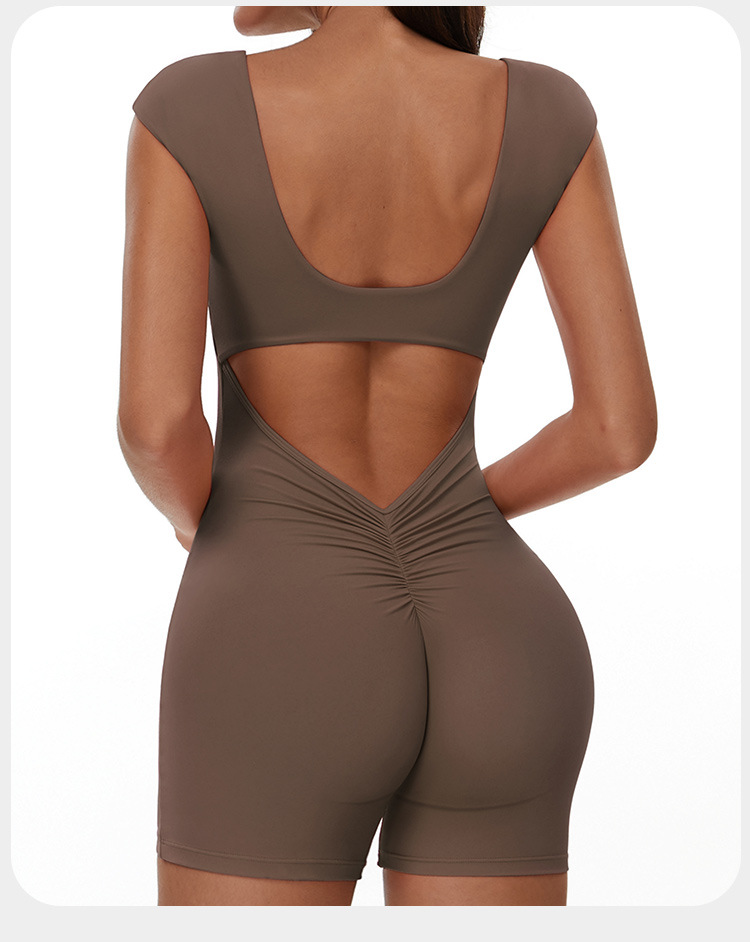 Mono de entrenamiento de una pieza para mujer, pantalones cortos deportivos, mono de mujer FGBELT3105