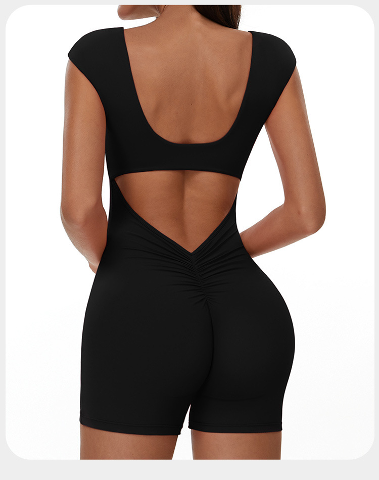Mono de entrenamiento de una pieza para mujer, pantalones cortos deportivos, mono de mujer FGBELT3105