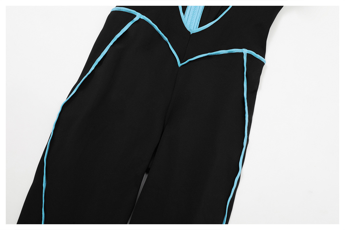 Mono deportivo de una pieza con mangas largas y shorts para mujer FGBELT9318