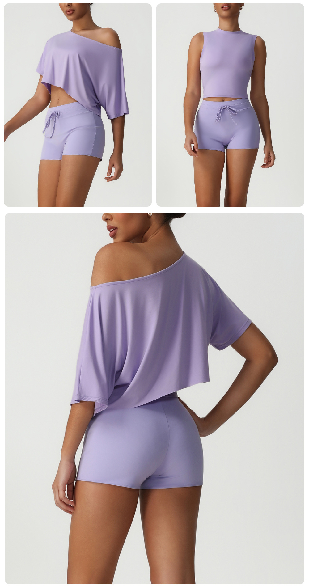 Conjunto de 3 piezas ajustado para deportes al aire libre, fitness y yoga FGBSM2534