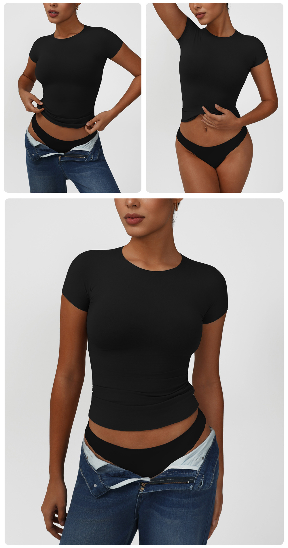 Camiseta deportiva informal de manga corta con logotipo personalizado para gimnasio y fitness FGBSM2539