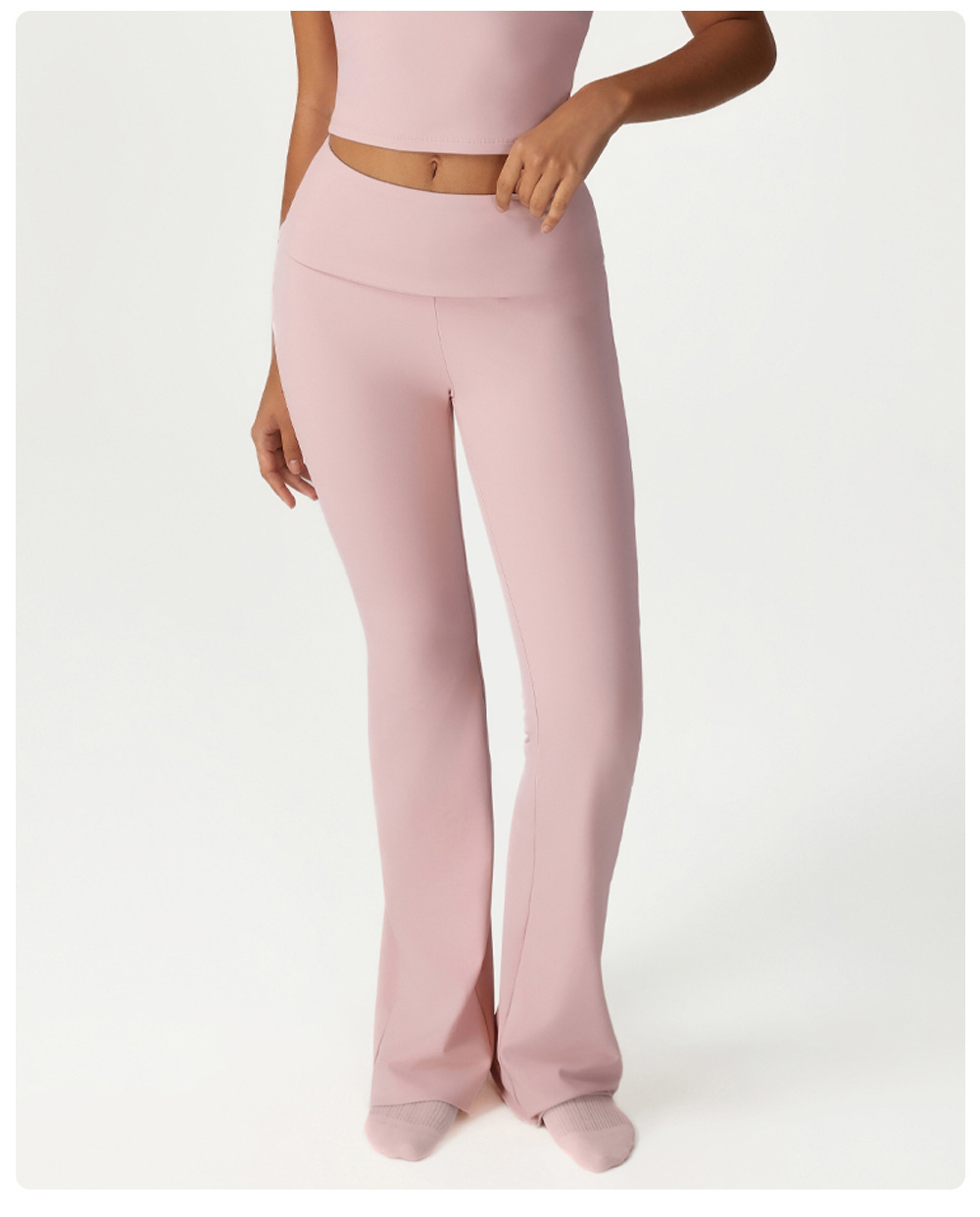 Pantalones de yoga acampanados de cintura alta para mujer FGBSM2533
