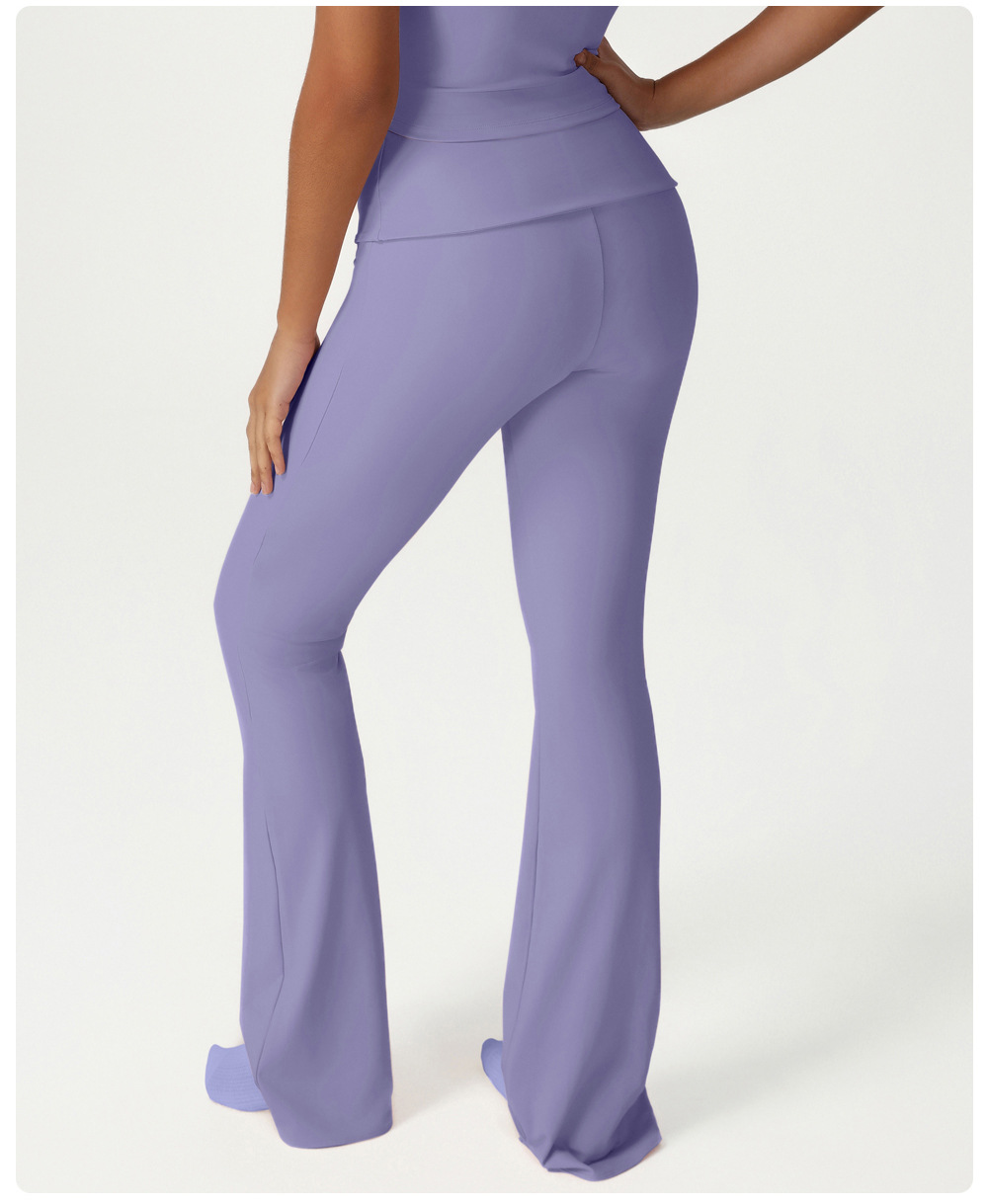 Pantalones de yoga acampanados de cintura alta para mujer FGBSM2533