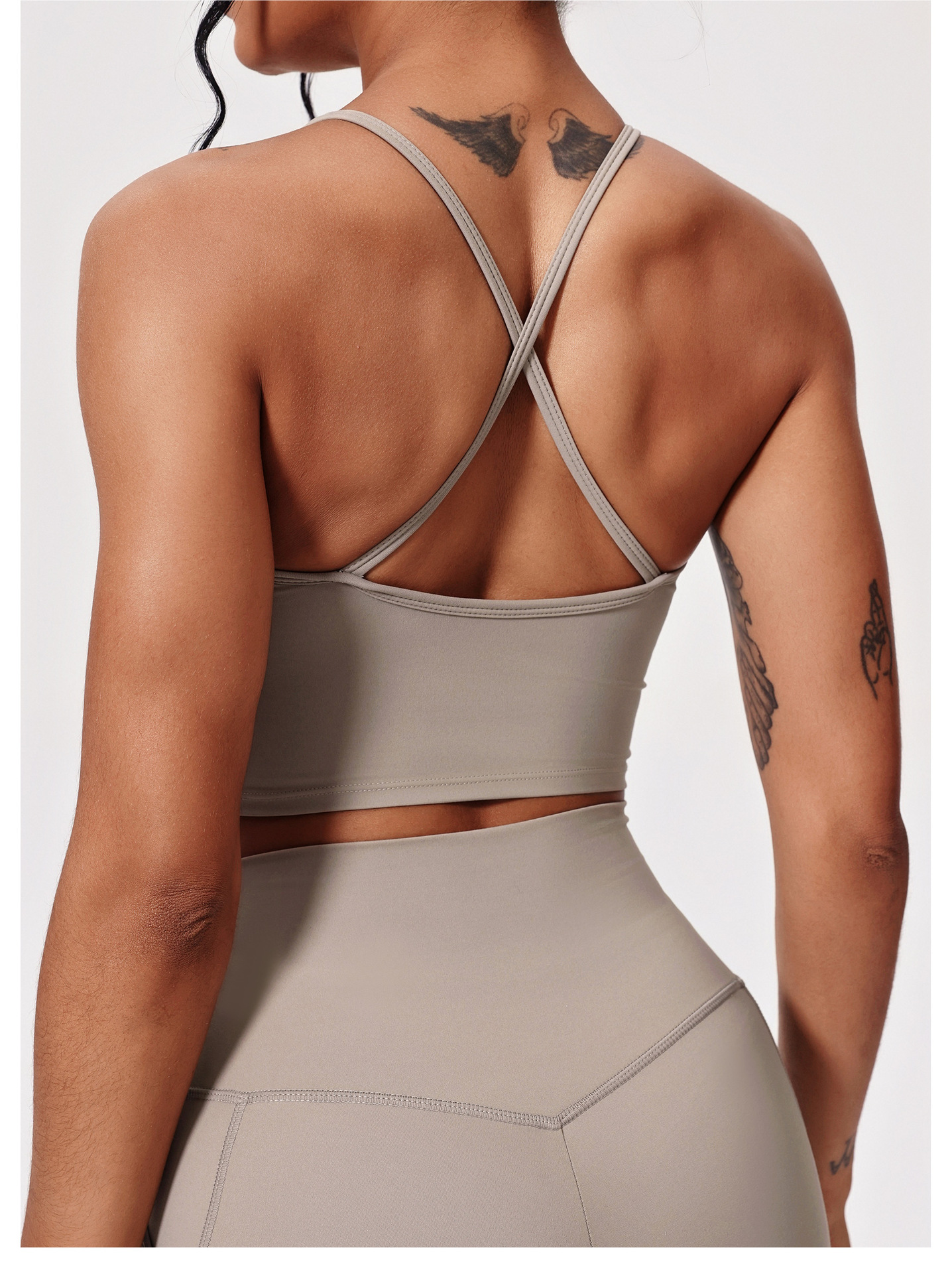 Camisetas deportivas transpirables para mujer, de color liso, para gimnasio, yoga, FGBWX5339