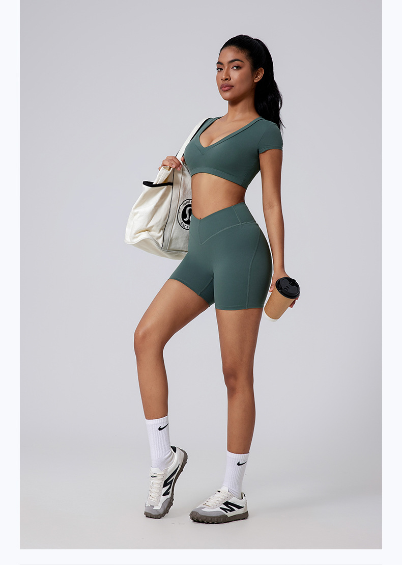 Ropa de entrenamiento de fitness, yoga, running, leggings, pantalones cortos deportivos, FGBYDK3139