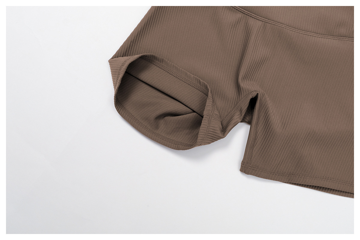 Pantalones cortos de yoga sin costuras para mujer, para entrenamiento físico en el gimnasio, FGBEDK3093
