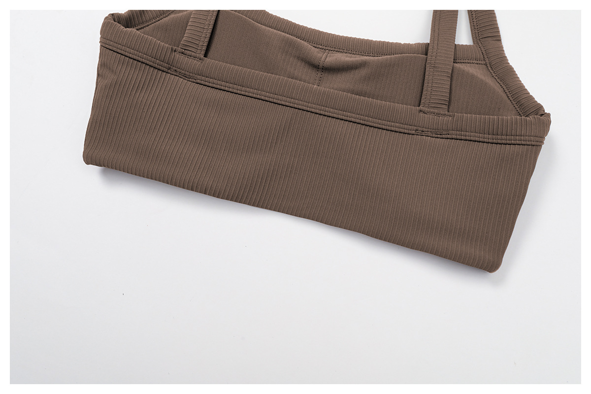 Sujetador deportivo de alta calidad para mujer, sin costuras, para gimnasio, tejido acanalado, FGBEWX3093