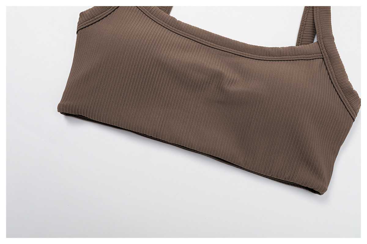 Sujetador deportivo de alta calidad para mujer, sin costuras, para gimnasio, tejido acanalado, FGBEWX3093