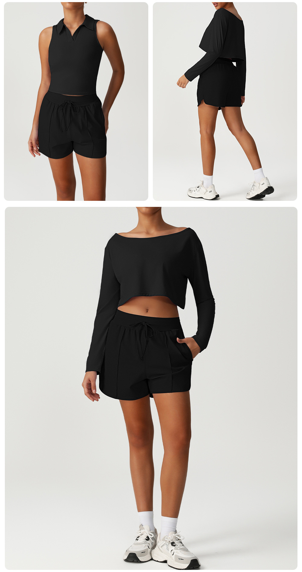 Ropa deportiva de yoga, tops y pantalones cortos, ropa personalizada, FGBSM2530