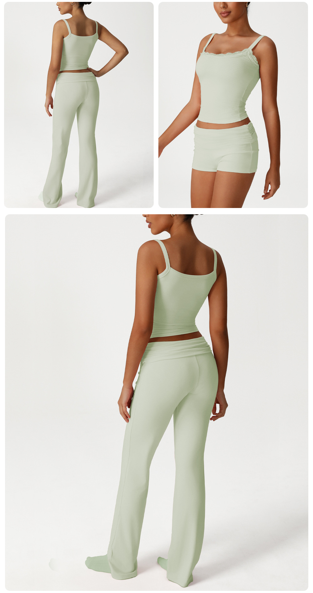 Conjunto deportivo de 3 piezas Naked Feeling para yoga y fitness FGBSM2537