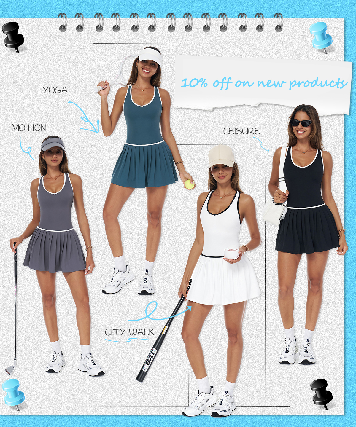 Nuevo Lanzamiento: Vestido de Tenis con Sujetador Incorporado | FGBELT3092