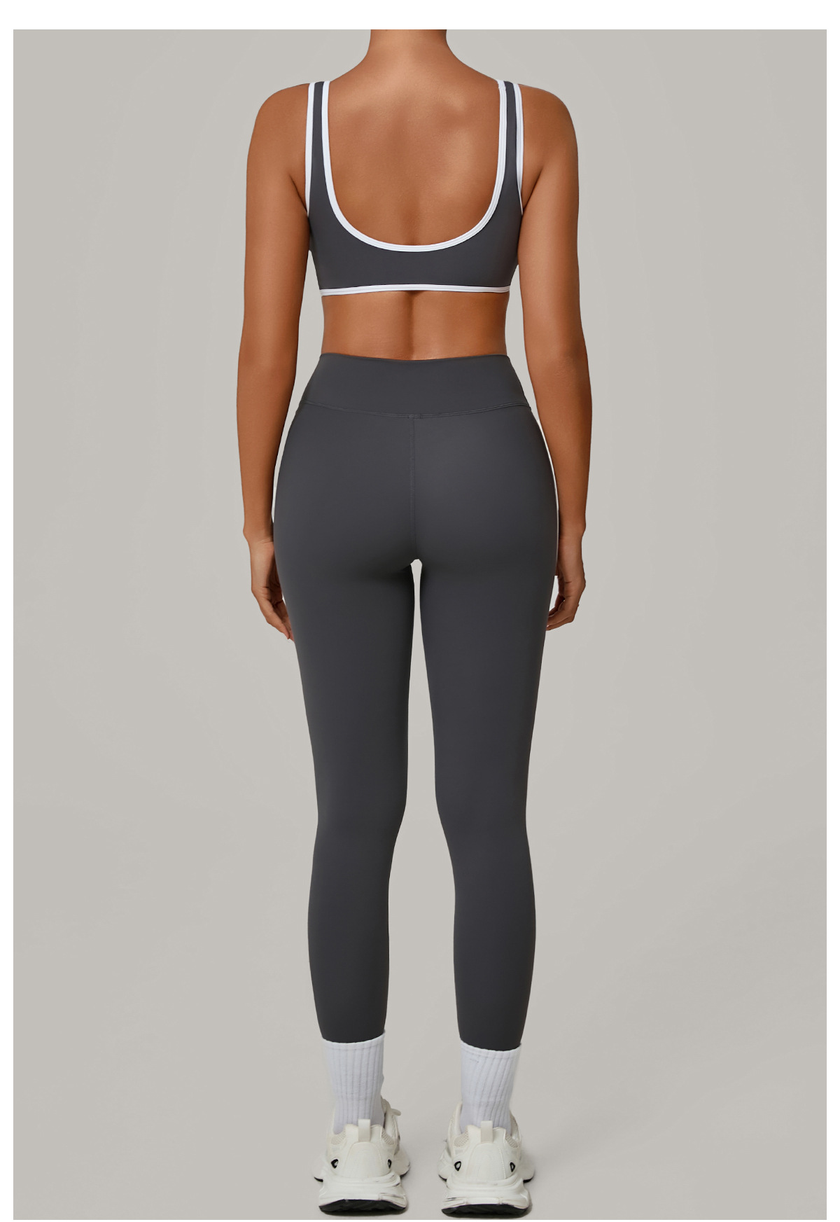 Conjunto de entrenamiento deportivo para mujer, sujetador deportivo, top corto y leggings de cintura alta, 2 piezas, FGB3914 4601