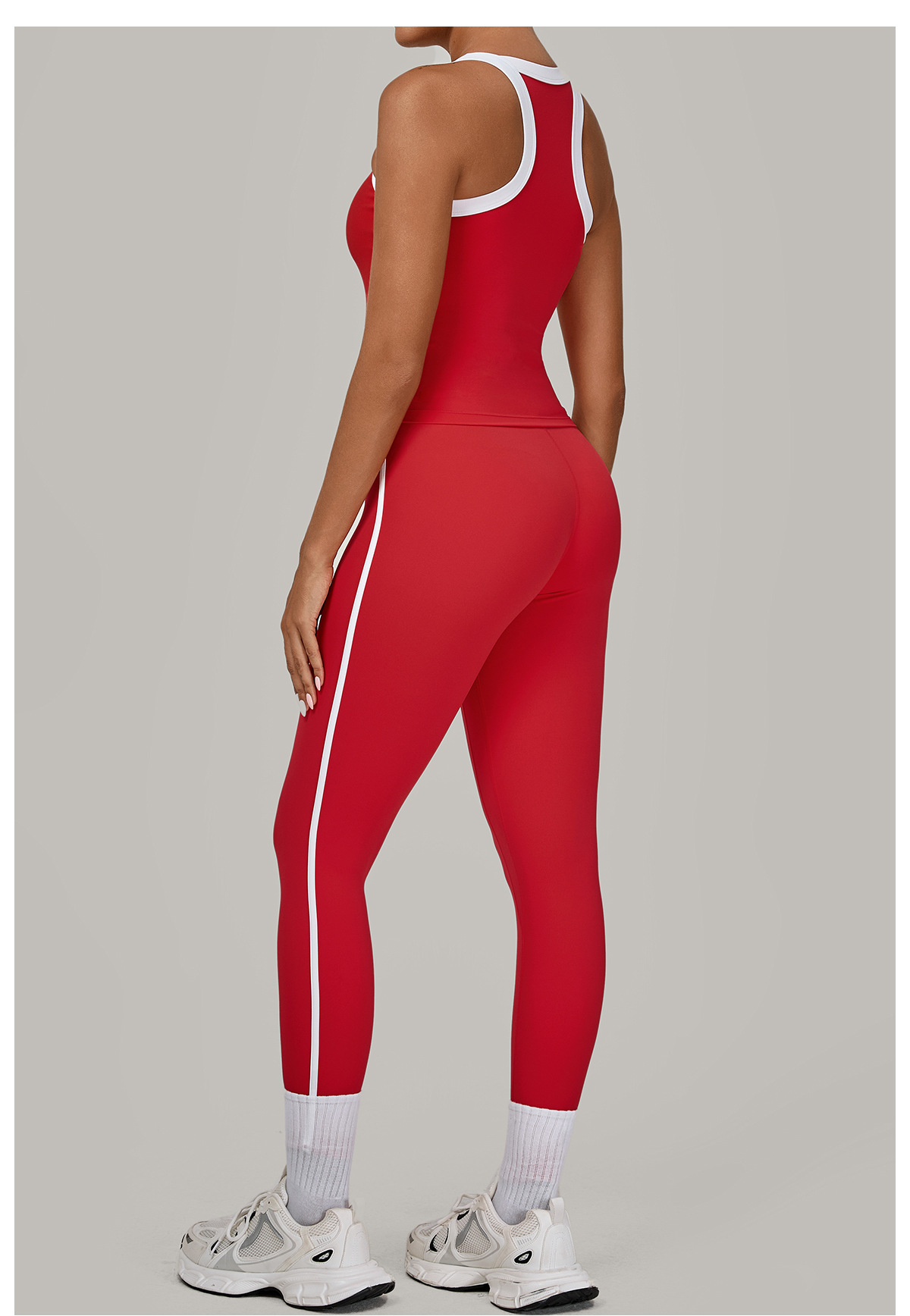 Conjunto de yoga deportivo para mujer, leggings largos de gimnasio, 2 piezas, FGB3230 4601