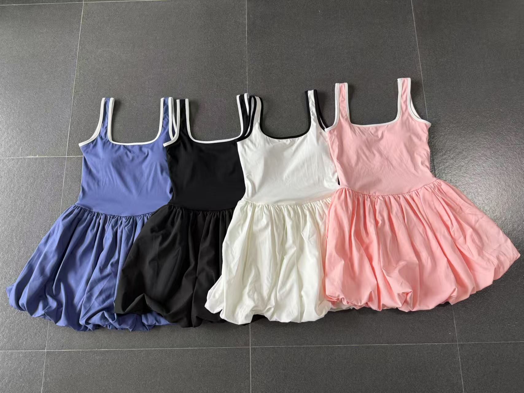 Vestido de yoga sin mangas de verano para mujer, ajustado, deportivo, falda de tenis ajustada, FGB63370