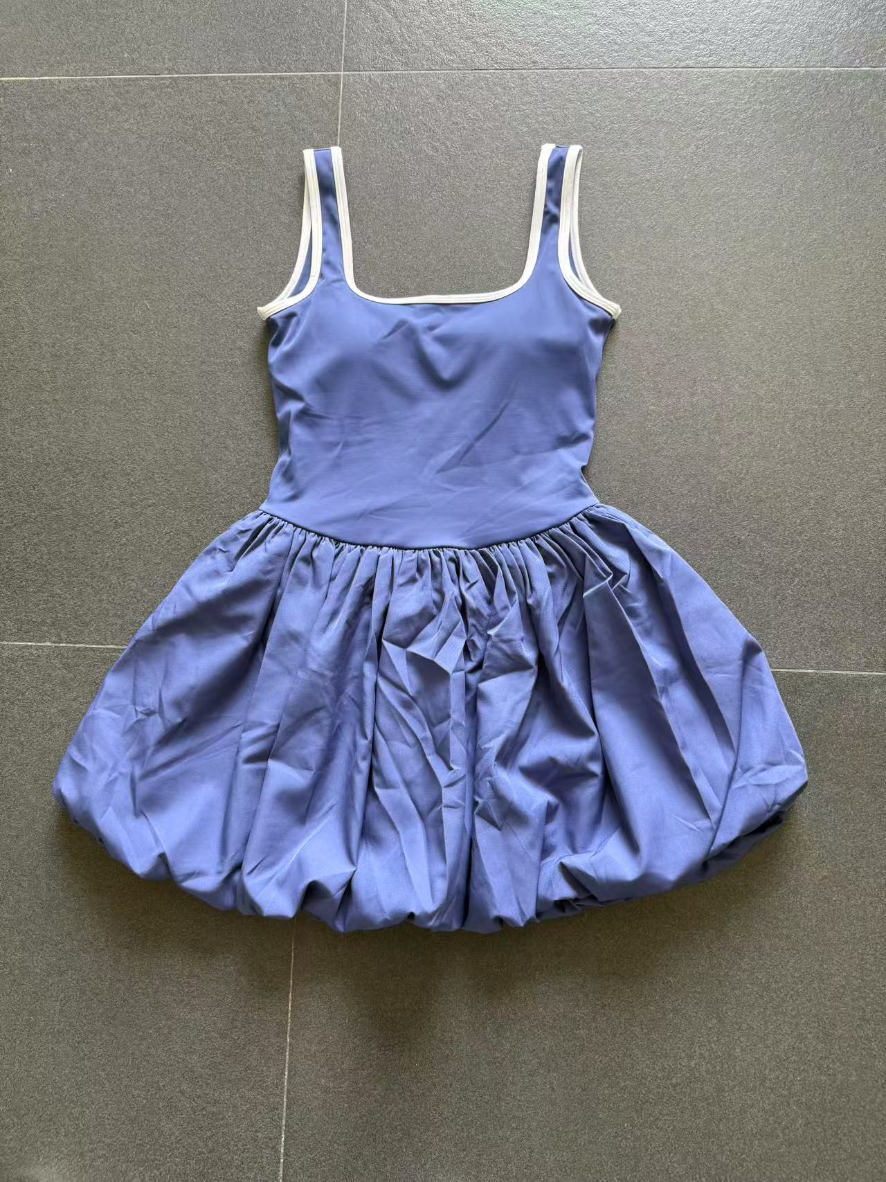 Vestido de yoga sin mangas de verano para mujer, ajustado, deportivo, falda de tenis ajustada, FGB63370