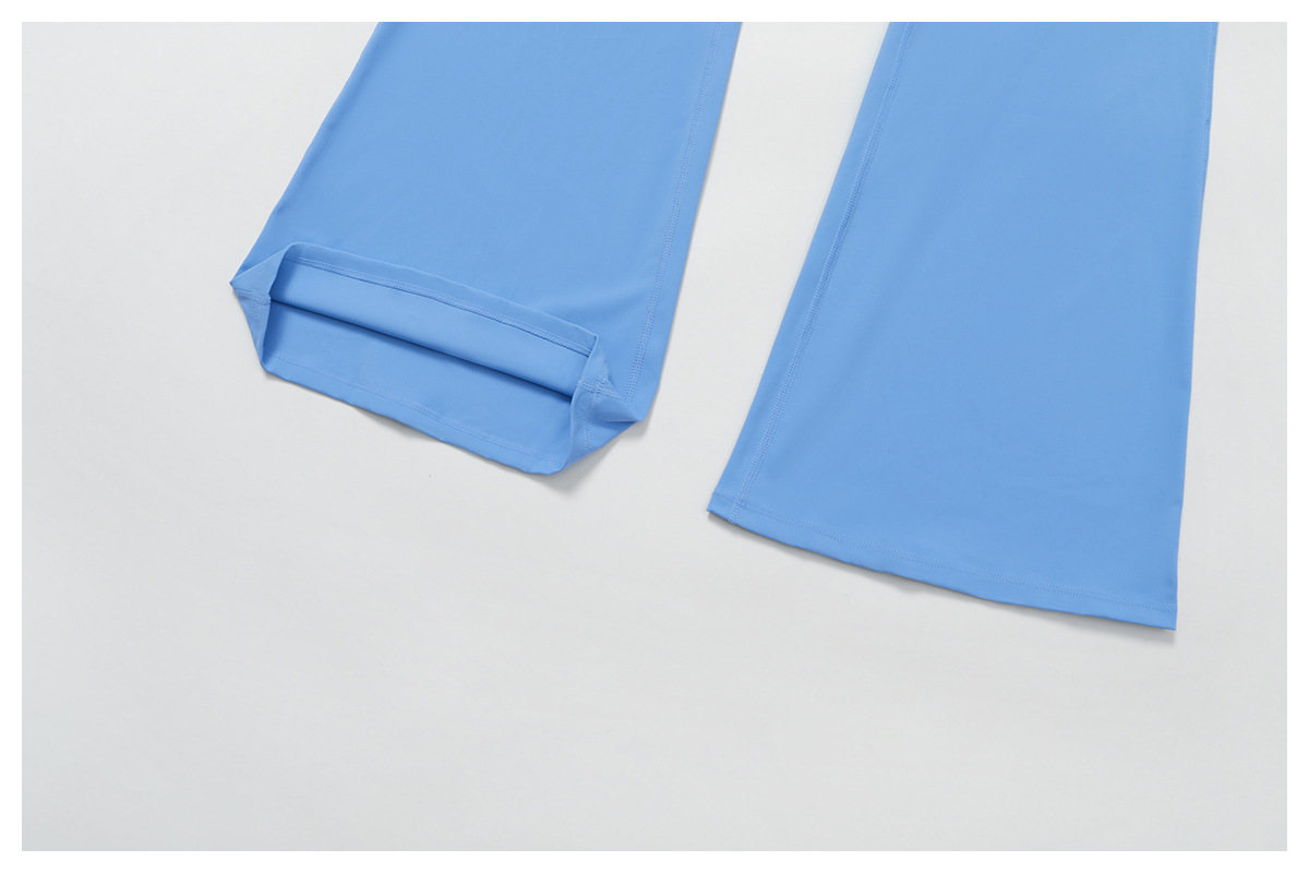 Pantalones de yoga acampanados de cintura alta con diseño de línea de glúteos y pierna ancha FGBECK2017