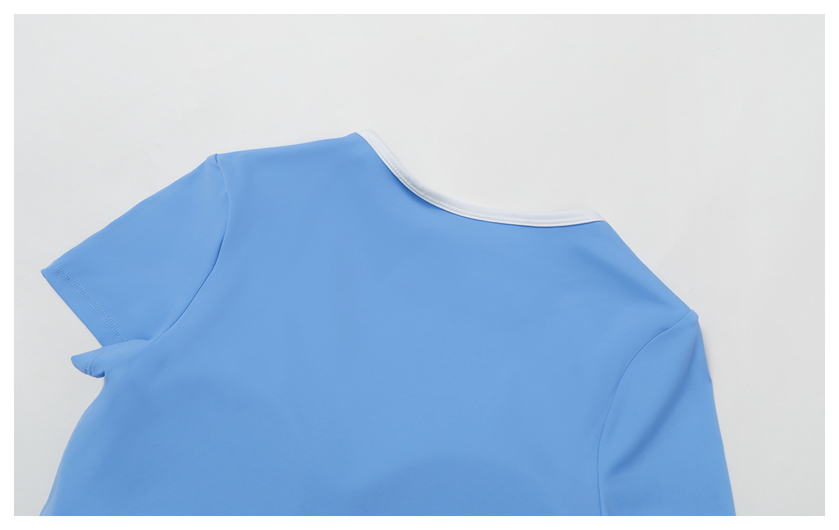 Ropa de tenis para mujer, camiseta de golf deportiva de colores brillantes, conjunto de yoga con cuello en V FGBEDX2017