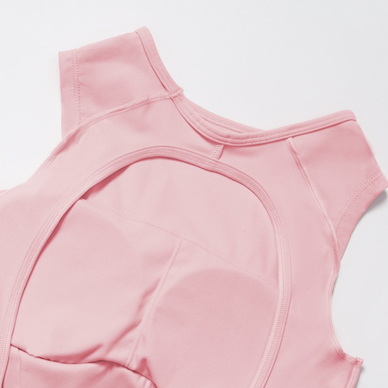 Body deportivo de verano para mujer, con cuello redondo, para yoga, con espalda hueca, FGBELT9320