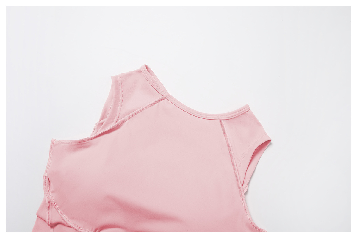 Body deportivo de verano para mujer, con cuello redondo, para yoga, con espalda hueca, FGBELT9320