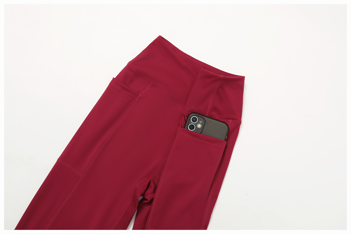 Leggings de yoga con bolsillo lateral y diseno en V para mujer, FGBECK2030-1