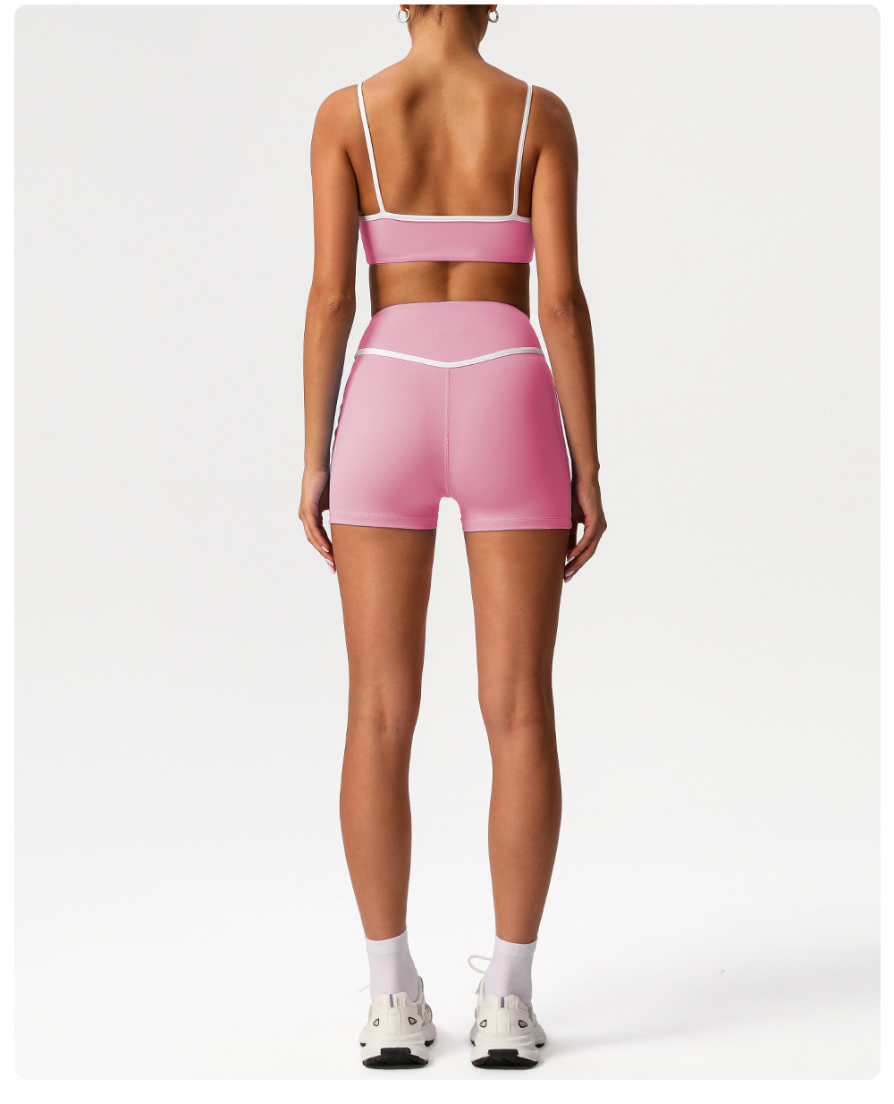 Conjunto de 2 leggings deportivos personalizados para mujer, diseno de línea de cadera, ropa deportiva para gimnasio, FGBSM2393