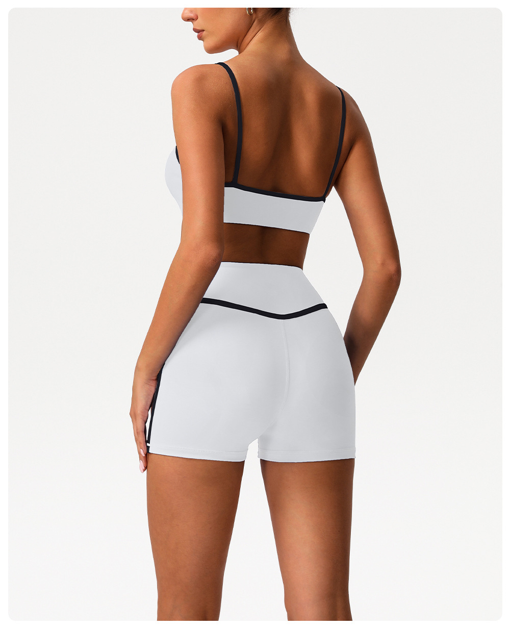 Conjunto de 2 leggings deportivos personalizados para mujer, diseno de línea de cadera, ropa deportiva para gimnasio, FGBSM2393