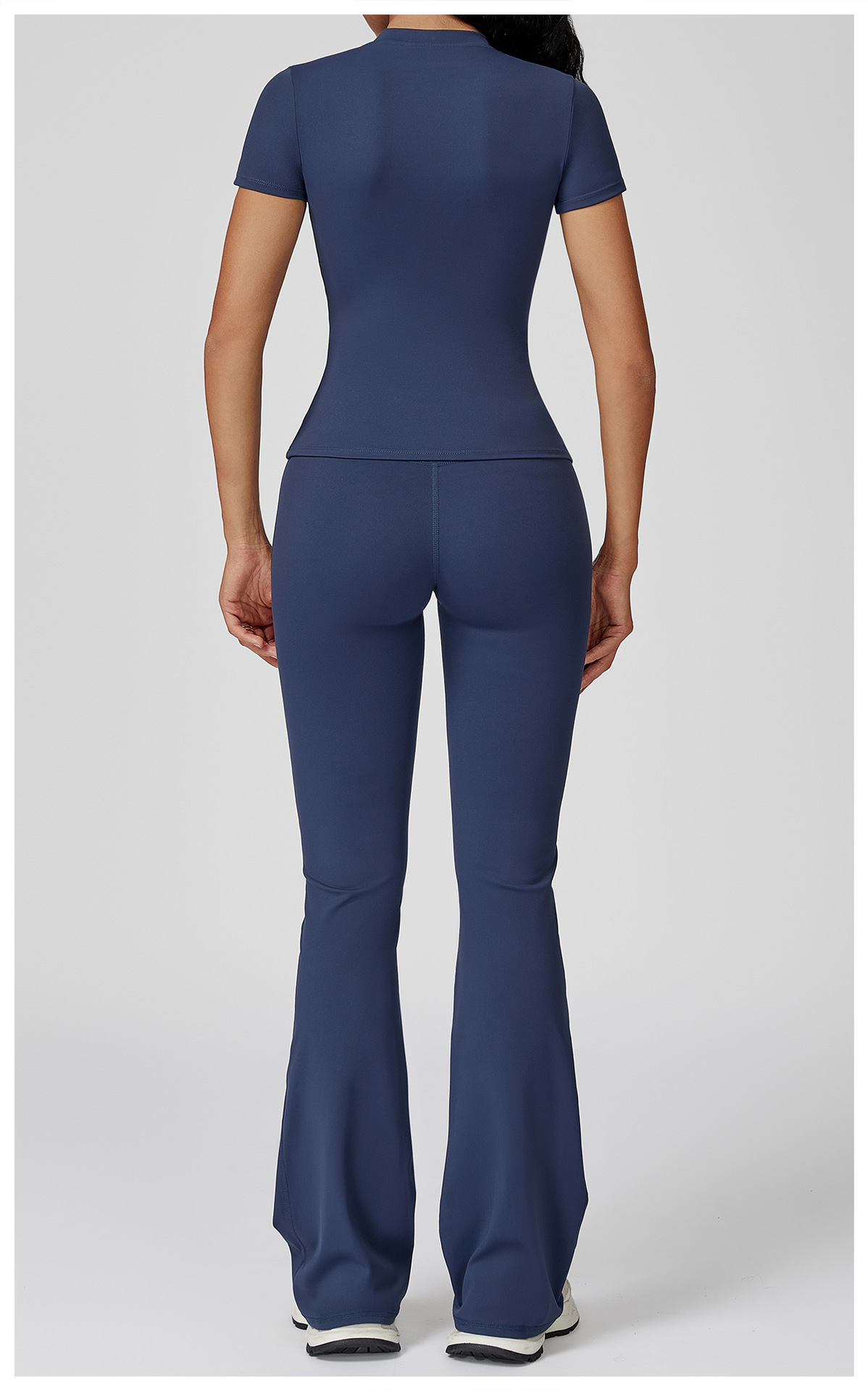 Conjunto deportivo de yoga para mujer, color liso, FGBTZ8455