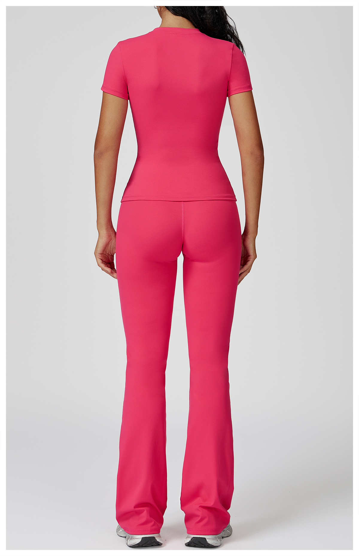 Conjunto deportivo de yoga para mujer, color liso, FGBTZ8455