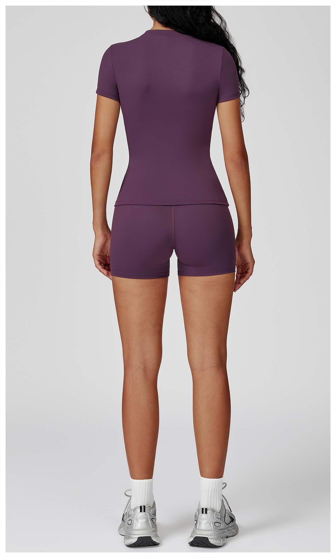 Conjunto deportivo de yoga para mujer, color liso, FGBTZ8455