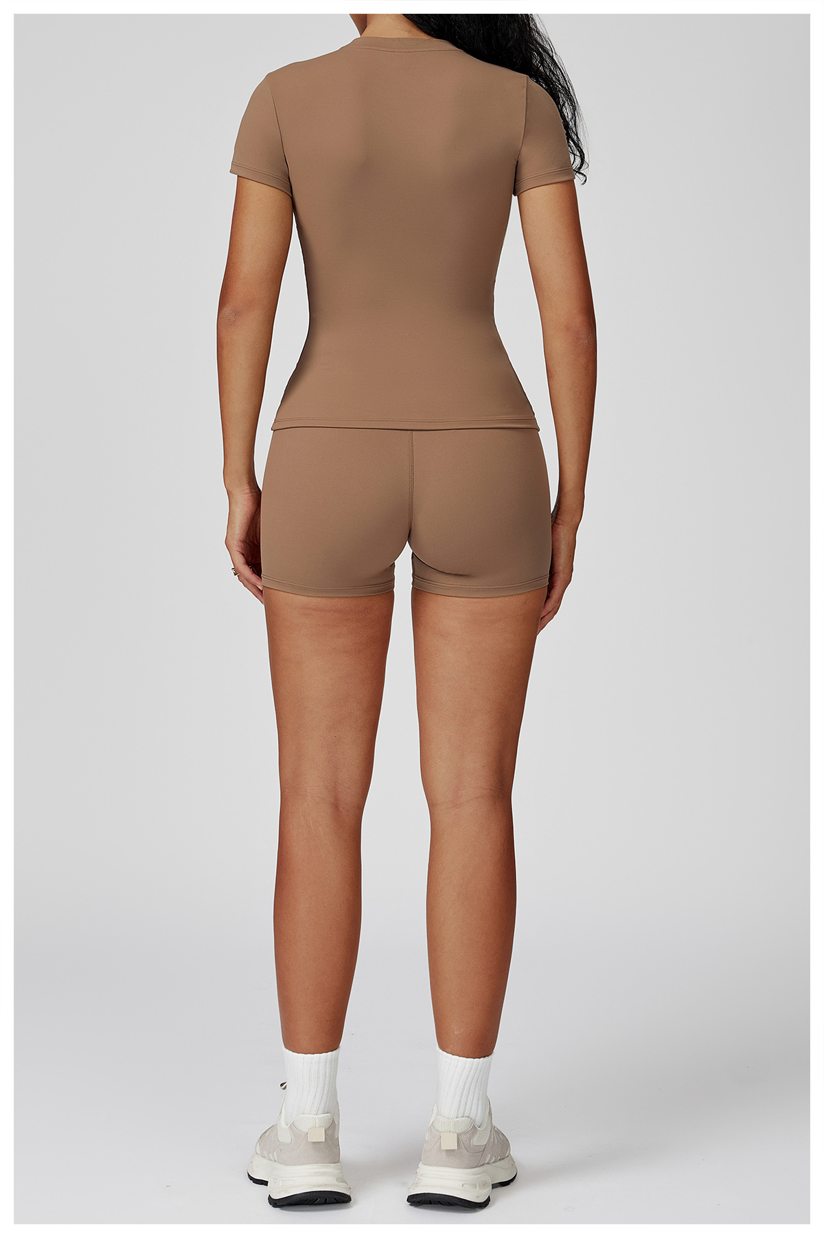 Conjunto deportivo de yoga para mujer, color liso, FGBTZ8455