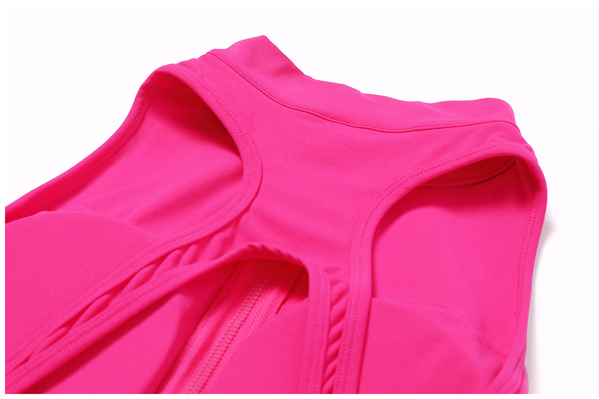 Conjunto de yoga de una pieza para entrenamiento físico, mono deportivo de secado rápido y transpirable con cremallera, mono FGBCLT8594