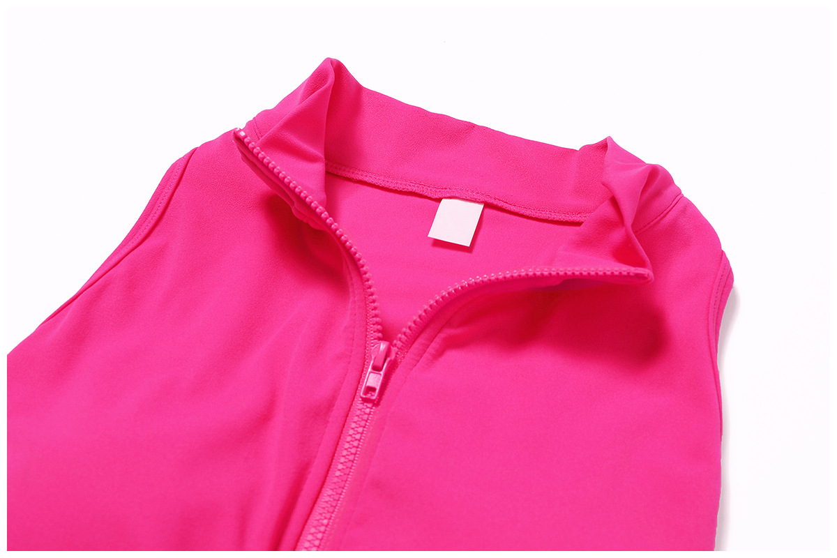 Conjunto de yoga de una pieza para entrenamiento físico, mono deportivo de secado rápido y transpirable con cremallera, mono FGBCLT8594